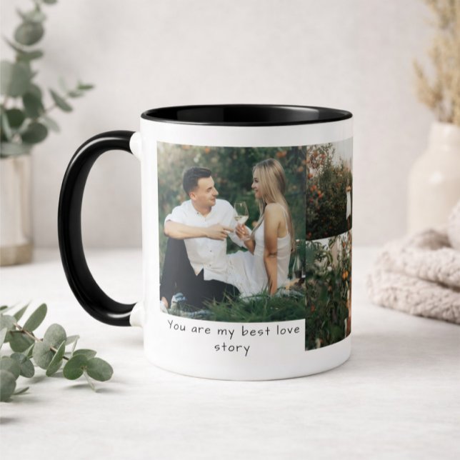 Custom Photo Collage Love Story Mug (Creator Uploaded)
