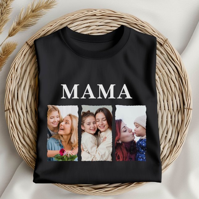 Custom Photo Collage Mama – Personalised Gift T-Shirt (Creator Uploaded)