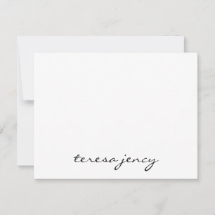 Custom Photo Collage Modern Minimal Monogram Card