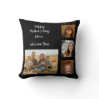 Custom Photo Collage Mother's Day  Throw Pillow