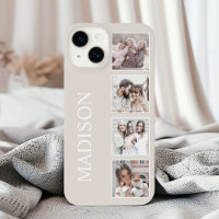 Custom Photo Collage Personalised Beige