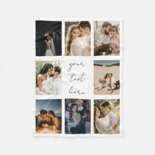 Custom Photo Collage Personalised Picture Family Fleece Blanket