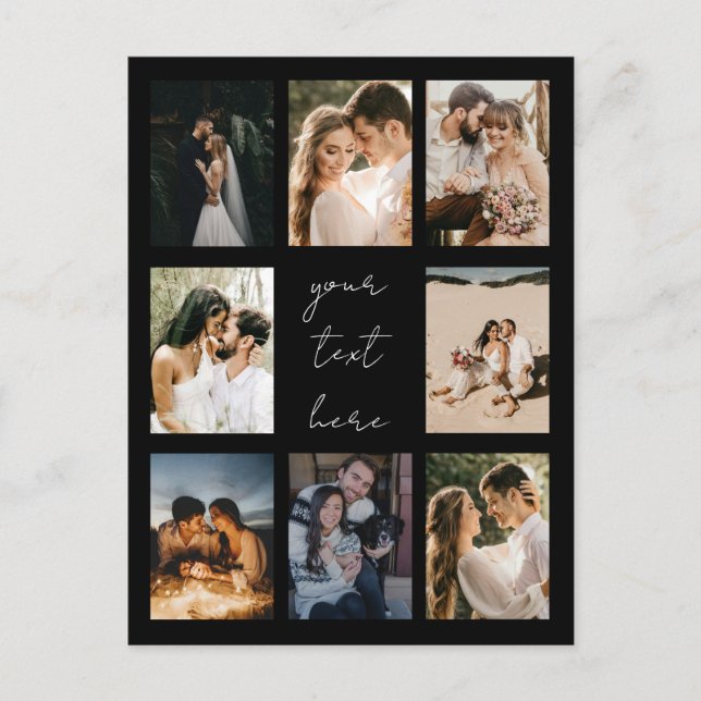 Custom Photo Collage Personalised Picture Family Holiday Postcard (Front)