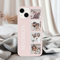 Custom Photo Collage Personalised Pink