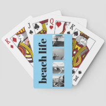 custom photo collage personalised playing cards