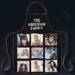 Custom Photo Collage Personalized Apron<br><div class="desc">Create a personalized gift that's perfect for anyone who loves to cook or bake. This apron is ready for you to add nine of your favorite snapshots as well as your own custom text. The white lettering stands out nicely against a the black background. Makes a great gift for Christmas,...</div>