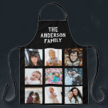 Custom Photo Collage Personalized Apron<br><div class="desc">Create a personalized gift that's perfect for anyone who loves to cook or bake. This apron is ready for you to add nine of your favorite snapshots as well as your own custom text. The white lettering stands out nicely against a the black background. Makes a great gift for Christmas,...</div>