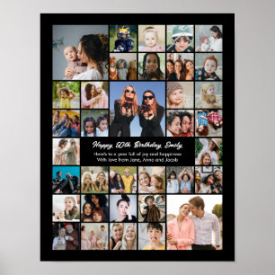 Custom Photo Collage Personalized Gift Poster