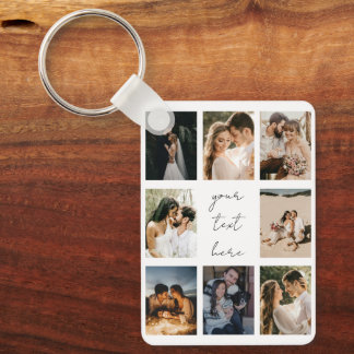 Custom Photo Collage Personalized Picture Family Key Ring