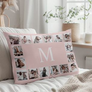 Custom Photo Collage Personalized Pink Pillowcase