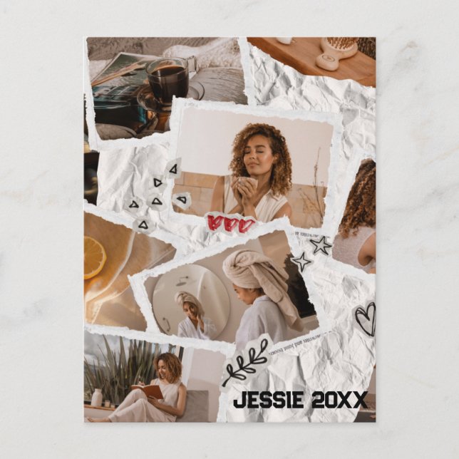 Custom Photo Collage Postcard (Front)