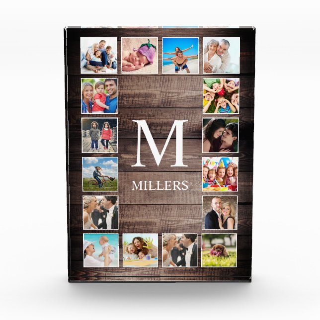 Custom Photo Collage Rustic Farmhouse Family (Front)