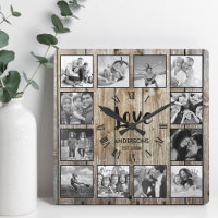 Custom Photo Collage Rustic Farmhouse Love Family