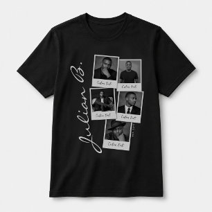Custom Photo Collage Shirt, Trendy Retro Photo T-Shirt