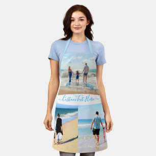 Custom Photo Collage Text Apron Your Photos Gift