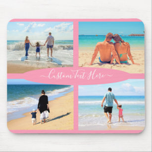 Custom Photo Collage Text Family Love Personalised Mouse Pad