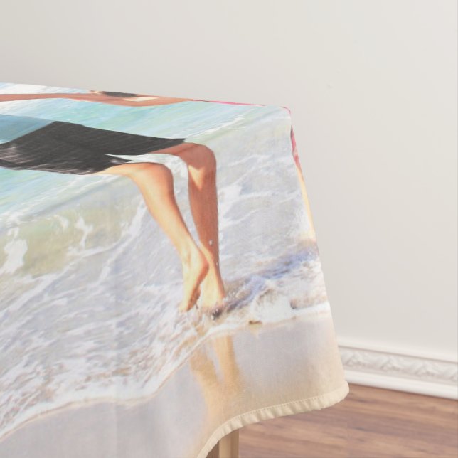 Custom Photo Collage Text Tablecloth - Family Love (In Situ)