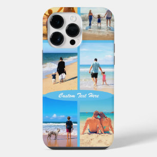 Custom Photo Collage Text Your Family Photos Gift iPhone 14 Pro Max Case
