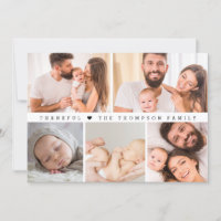 Custom Photo Collage Thankful Baby Shower