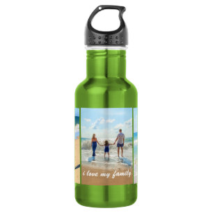 Custom Photo Collage Water Bottle Your Family Gift