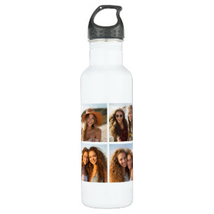 Custom Photo Collage with Square Photos 710 Ml Water Bottle