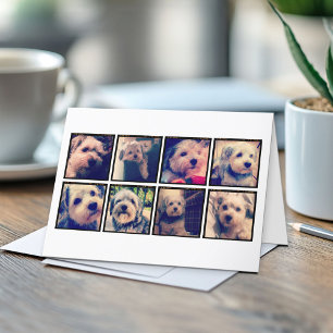 Custom Photo Collage with Square Photos Card
