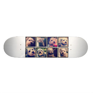 Custom Photo Collage with Square Photos Skateboard