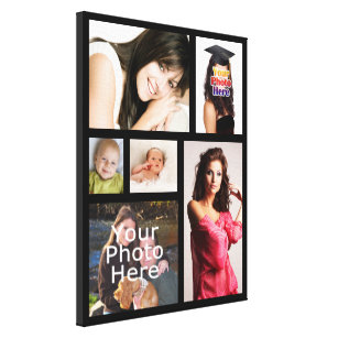 Custom Photo Collage Wrapped Canvas Print