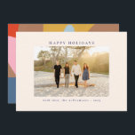 Custom Photo Colourful Unique Abstract Happy Holiday Card<br><div class="desc">Wish your friends and family a Happy Holidays with these beautiful cards featuring your favourite photo and a beautiful colourful abstract design on the back.</div>