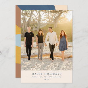 Custom Photo Colourful Unique Abstract Portrait Holiday Card