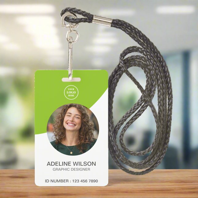 Custom Photo Company Logo Professional  Employee  ID Badge (Creator Uploaded)