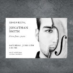 Custom Photo Concert Promotion Senior Recital Flyer<br><div class="desc">This editable black and white photo template flyer is ideal for promoting senior, junior or graduate recitals or music concerts, whether you're a violinist, saxophonist, clarinetist, singer, professional, or student. With its modern and simple design, it serves as a versatile solution for creating eye-catching marketing materials. Easily personalise the flyer...</div>