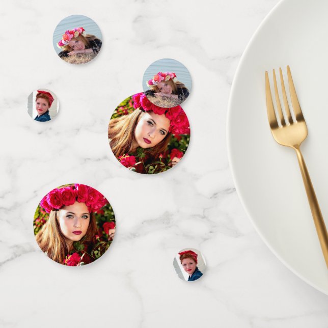 Custom Photo Confetti Party Table Decoration (Group)