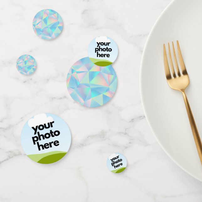 Custom Photo Confetti with Holographic Accents (Group)