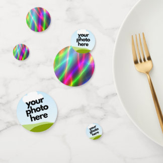 Custom Photo Confetti with Neon Accents