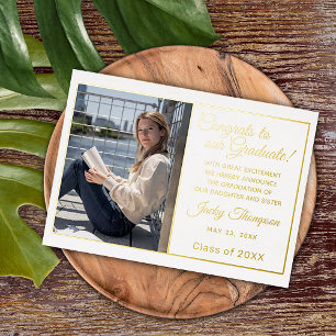 Custom Photo Congratulations Graduate Announcement