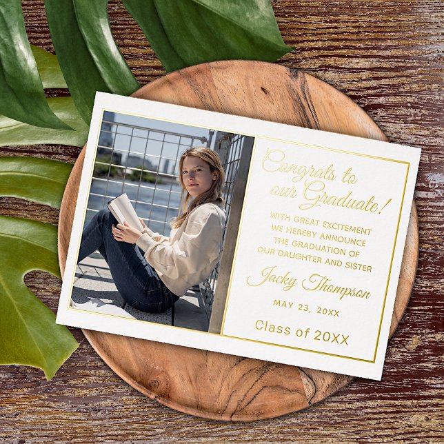 Custom Photo Congratulations Graduate Announcement (Creator Uploaded)