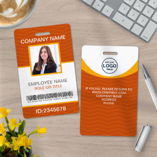 Custom photo corporate employee name tags ID badge