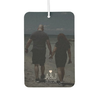 Custom Photo Couple Gift Anniversary Initial Car Car Air Freshener