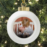 Custom Photo Create Your Own Ceramic Ball Christmas Ornament<br><div class="desc">Create your own personalised ornament with your custom image and name. Add your favourite photo, design or artwork to create something really unique. To edit this design template, click 'Change' and upload your own image as shown above. Click 'Customise' button to add text, customise fonts and colours. Treat yourself or...</div>