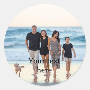 custom photo Create Your Own Personalised Classic Round Sticker