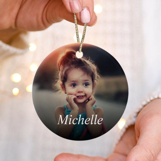 Custom Photo Create Your Own Personalized Ceramic Ornament (Creator Uploaded)