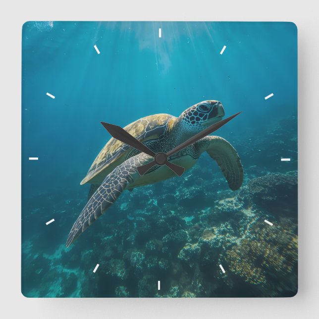 Custom Photo Create Your Own Photo Personalised Square Wall Clock (Front)