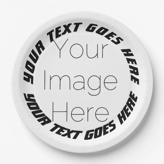 custom photo create your own sci-fi paper plate (Front)
