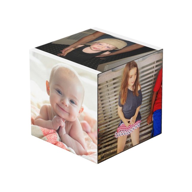 Custom Photo Cube With Picture and Photos (Front Angled)