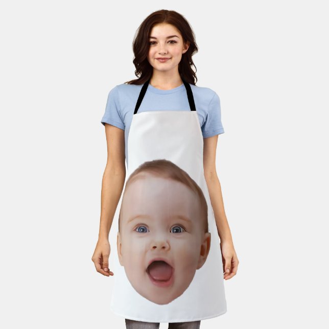 Custom Photo, Custom Photo Face Apron (Worn)