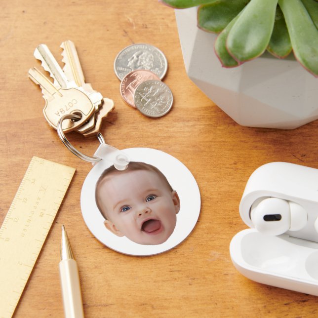 Custom Photo, Custom Photo Face Key Ring (Desk)