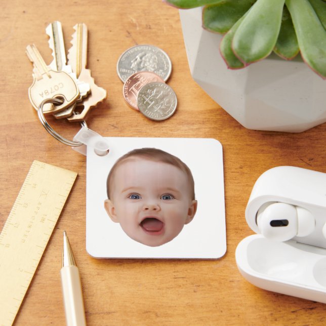 Custom Photo, Custom Photo Face Key Ring (Desk)