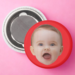 Custom Photo , Custom Photo Face Red Magnet