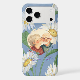 Custom Photo Cute Grandparents Illustration Dusty